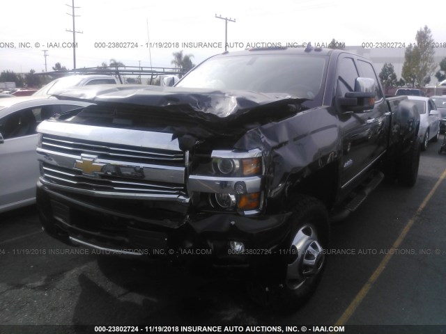 1GC4K1E80GF259448 - 2016 CHEVROLET SILVERADO K3500 HIGH COUNTRY BLACK photo 2