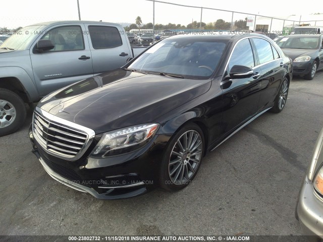 WDDUG8CB6EA018969 - 2014 MERCEDES-BENZ S 550 BLACK photo 2