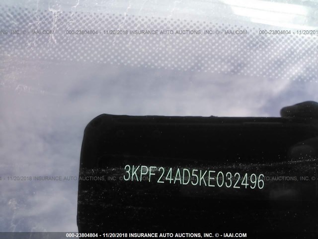 3KPF24AD5KE032496 - 2019 KIA 4 DOOR  BLUE photo 9