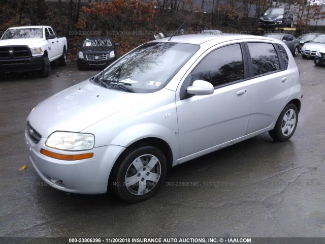 KL1TD66698B006113 - 2008 CHEVROLET AVEO LS SILVER photo 2