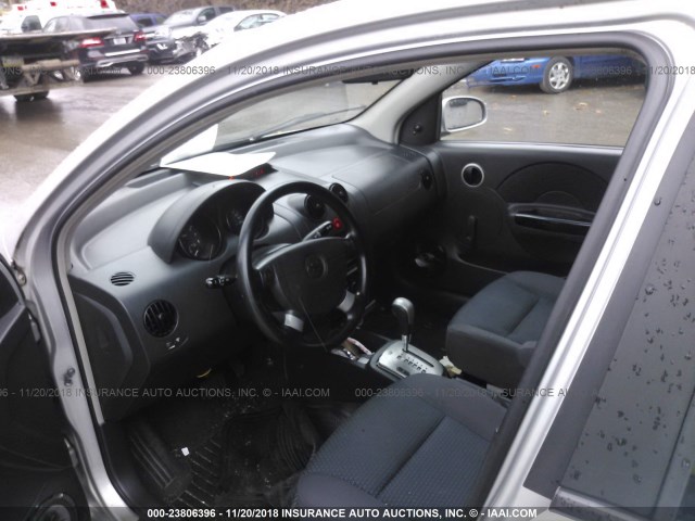 KL1TD66698B006113 - 2008 CHEVROLET AVEO LS SILVER photo 5