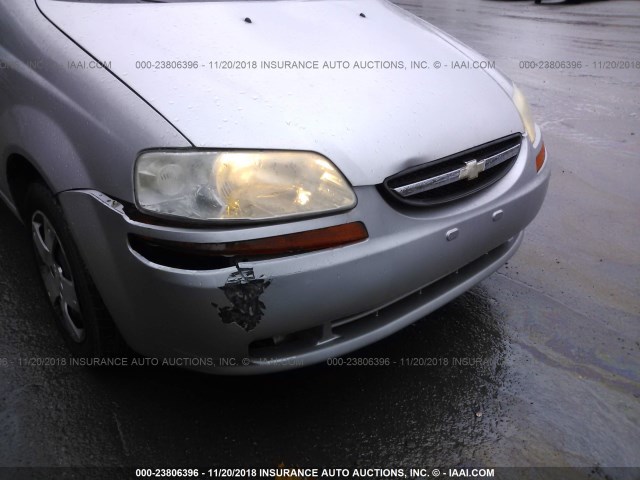 KL1TD66698B006113 - 2008 CHEVROLET AVEO LS SILVER photo 6