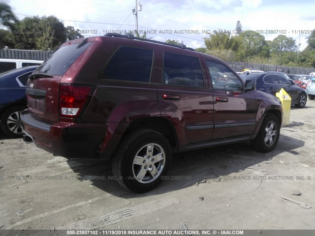 1J8HS48PX7C661428 - 2007 JEEP GRAND CHEROKEE LAREDO/COLUMBIA/FREEDOM 红色 照片 4