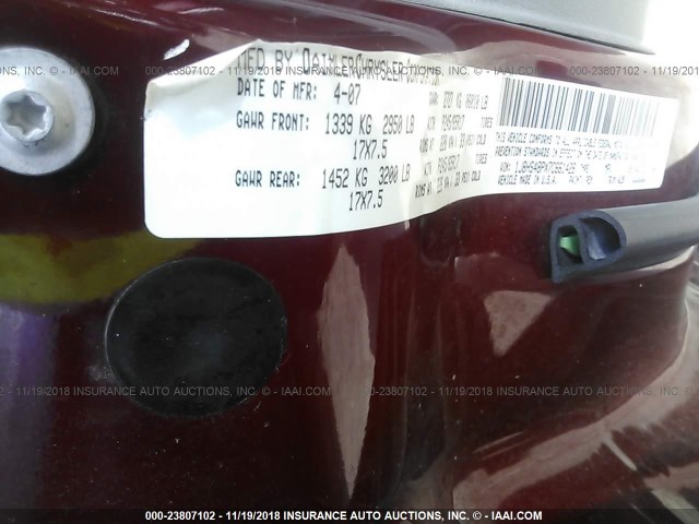 1J8HS48PX7C661428 - 2007 JEEP GRAND CHEROKEE LAREDO/COLUMBIA/FREEDOM 红色 照片 9