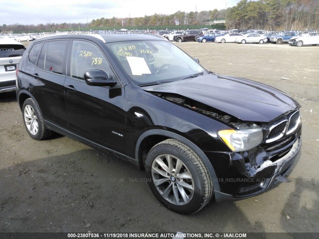 5UXWX9C57D0A08248 - 2013 BMW X3 XDRIVE28I BLACK photo 1
