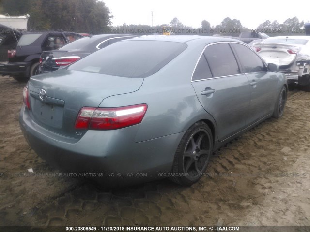 4T1BE46K07U621389 - 2007 TOYOTA CAMRY NEW GENERAT CE/LE/XLE/SE GREEN photo 4