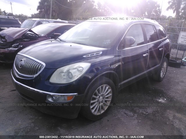 5GAER23DX9J190159 - 2009 BUICK ENCLAVE CXL Dark Blue photo 2