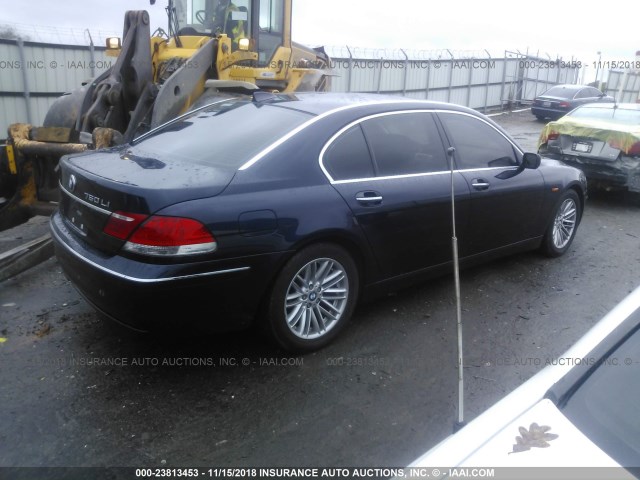 WBAHN83557DT73318 - 2007 BMW 750 BLUE photo 4