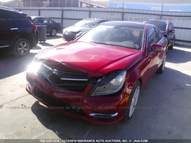 WDDGJ4HB7EG328271 - 2014 MERCEDES-BENZ C 250 RED photo 2