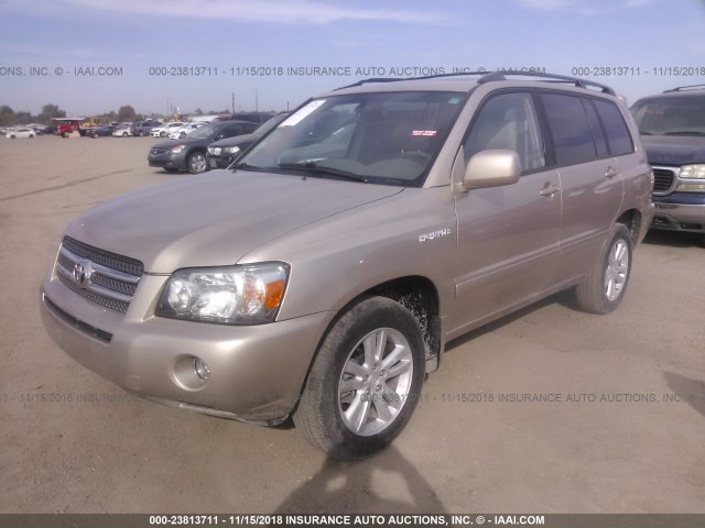 JTEDW21A560005282 - 2006 TOYOTA HIGHLANDER HYBRID TAN photo 2