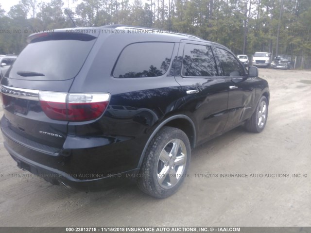 1D4SE5GT1BC593654 - 2011 DODGE DURANGO CITADEL BLACK photo 4