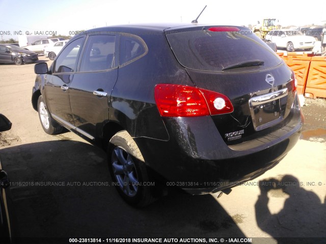 JN8AS5MT9EW600525 - 2014 NISSAN ROGUE SELECT S BLACK photo 3