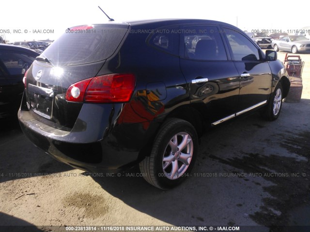 JN8AS5MT9EW600525 - 2014 NISSAN ROGUE SELECT S BLACK photo 4