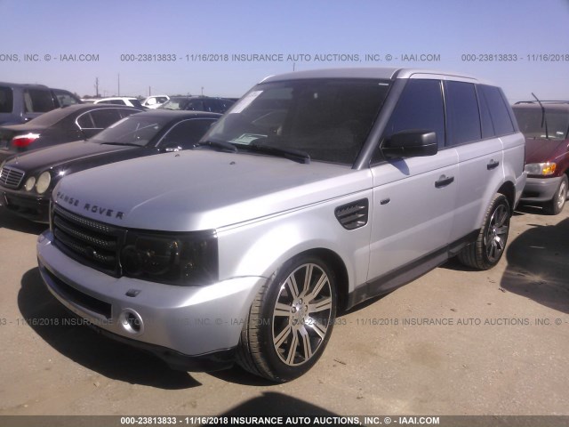 SALSH23448A148498 - 2008 LAND ROVER RANGE ROVER SPORT SUPERCHARGED SILVER photo 2