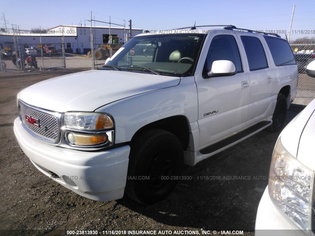 1GKFK66U65J246185 - 2005 GMC YUKON XL DENALI WHITE photo 2