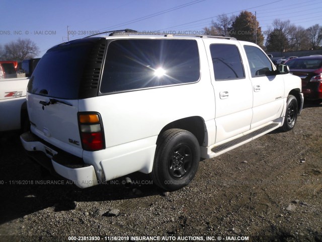 1GKFK66U65J246185 - 2005 GMC YUKON XL DENALI WHITE photo 4