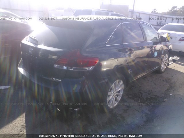 4T3BA3BB4DU041321 - 2013 TOYOTA VENZA LE/XLE BLACK photo 4