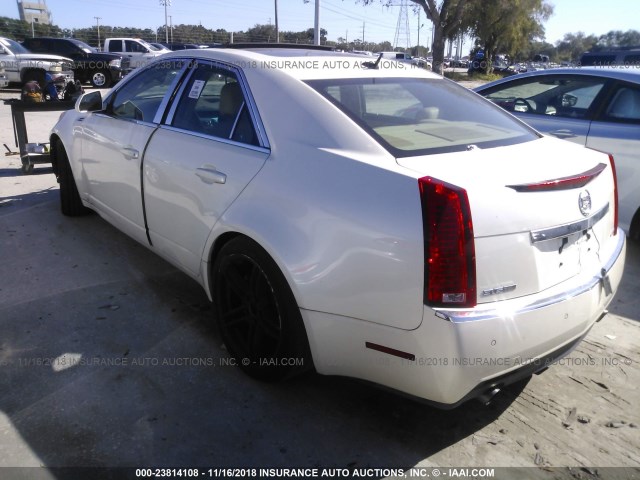 1G6DV57V980151547 - 2008 CADILLAC CTS HI FEATURE V6 WHITE photo 3