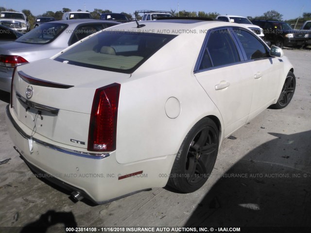 1G6DV57V980151547 - 2008 CADILLAC CTS HI FEATURE V6 WHITE photo 4