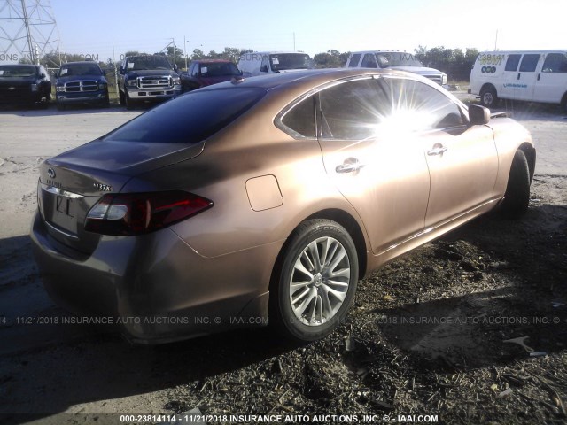 JN1BY1ARXCM394496 - 2012 INFINITI M37 X BROWN photo 4