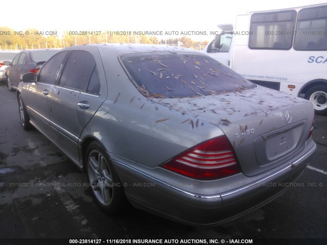 WDBNG70J34A387452 - 2004 MERCEDES-BENZ S 430 SILVER photo 3
