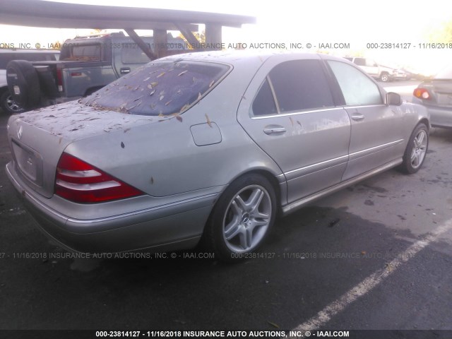 WDBNG70J34A387452 - 2004 MERCEDES-BENZ S 430 SILVER photo 4