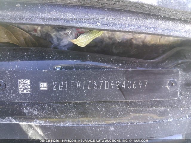 2G1FA1E37D9240697 - 2013 CHEVROLET CAMARO LS BLACK photo 9