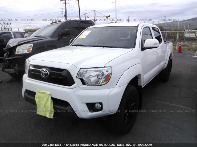 5TFLU4EN3FX140735 - 2015 TOYOTA TACOMA DOUBLE CAB/TRD PRO WHITE photo 2