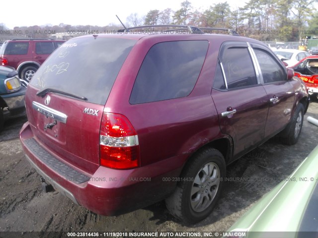 2HNYD18833H541108 - 2003 ACURA MDX TOURING RED photo 4