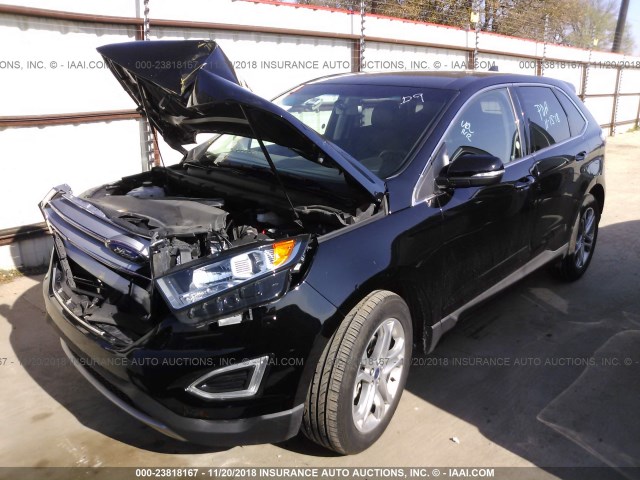 2FMPK3K99JBB44003 - 2018 FORD EDGE TITANIUM BLACK photo 2