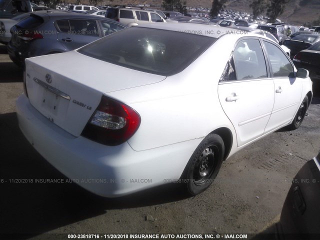 4T1BE32KX3U183717 - 2003 TOYOTA CAMRY LE/XLE/SE WHITE photo 4