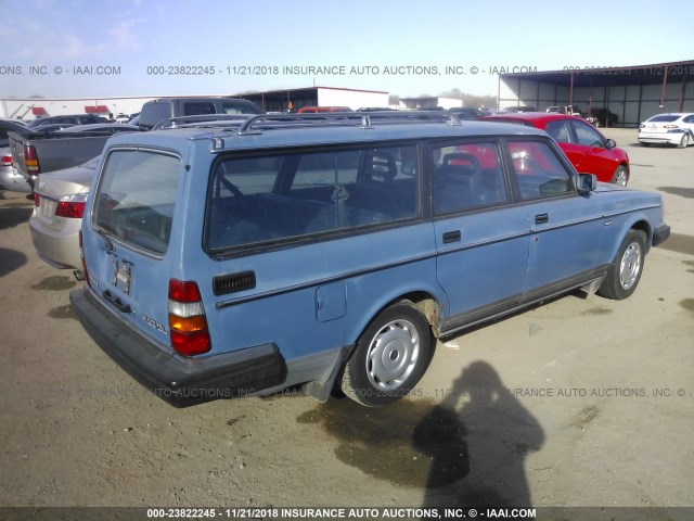 YV1AX8852K1836236 - 1989 VOLVO 245 DL/GL Light Blue photo 4