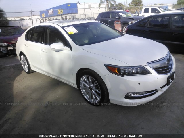 JH4KC1F94EC006190 - 2014 ACURA RLX ADVANCE WHITE photo 1