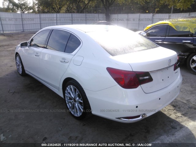 JH4KC1F94EC006190 - 2014 ACURA RLX ADVANCE WHITE photo 3