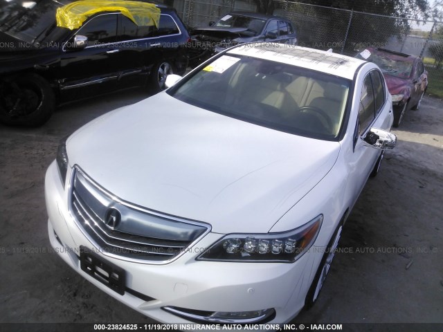 JH4KC1F94EC006190 - 2014 ACURA RLX ADVANCE WHITE photo 6