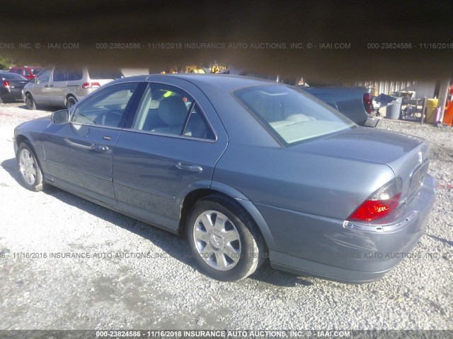 1LNHM86S74Y620572 - 2004 LINCOLN LS Light Blue photo 3