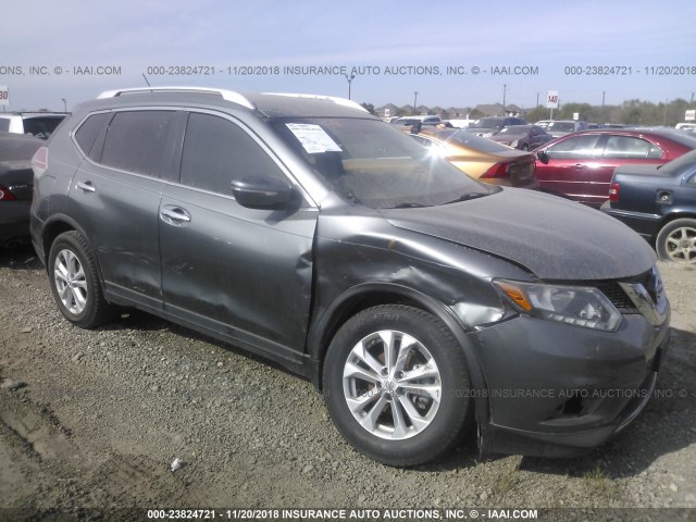 KNMAT2MV7FP567352 - 2015 NISSAN ROGUE S/SL/SV GRAY photo 1