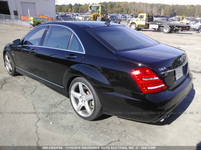 WDDNG7HB3AA327185 - 2010 MERCEDES-BENZ S 63 AMG BLACK photo 3