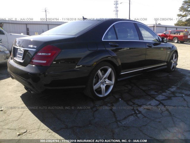 WDDNG7HB3AA327185 - 2010 MERCEDES-BENZ S 63 AMG BLACK photo 4