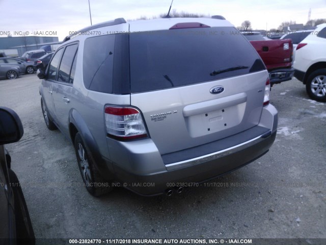 1FMDK02W48GA33451 - 2008 FORD TAURUS X SEL SILVER photo 3