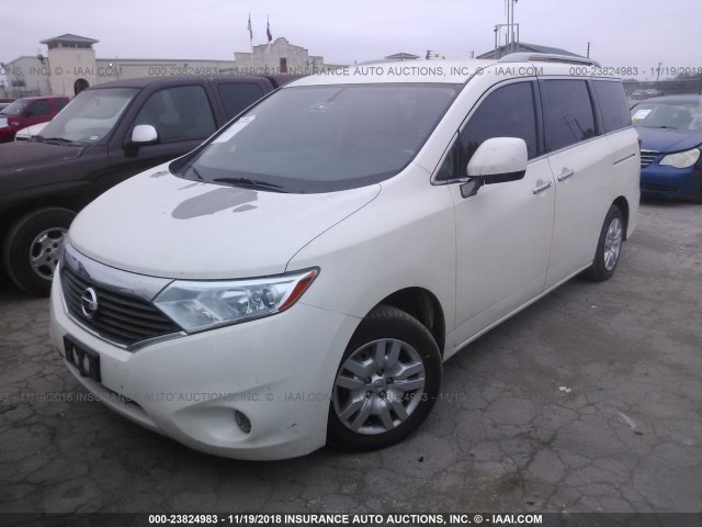 JN8AE2KP2C9042069 - 2012 NISSAN QUEST S/SV/SL/LE WHITE photo 2