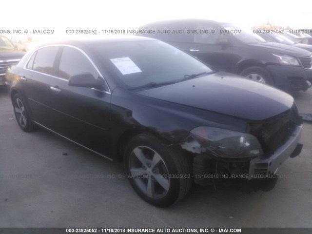 1G1ZC5E06CF116740 - 2012 CHEVROLET MALIBU 1LT BLACK photo 1