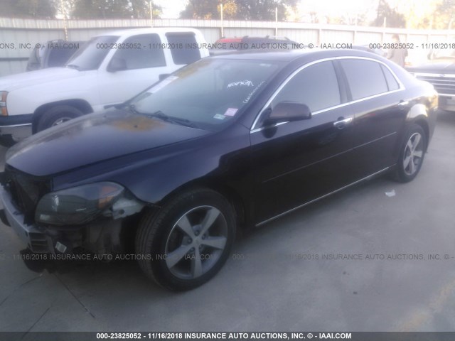 1G1ZC5E06CF116740 - 2012 CHEVROLET MALIBU 1LT BLACK photo 2