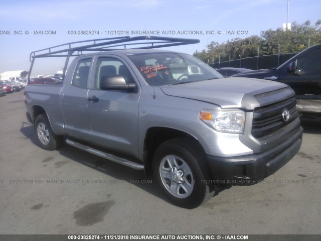 5TFRU5F17EX032919 - 2014 TOYOTA TUNDRA DOUBLE CAB SR/SR5 SILVER photo 1