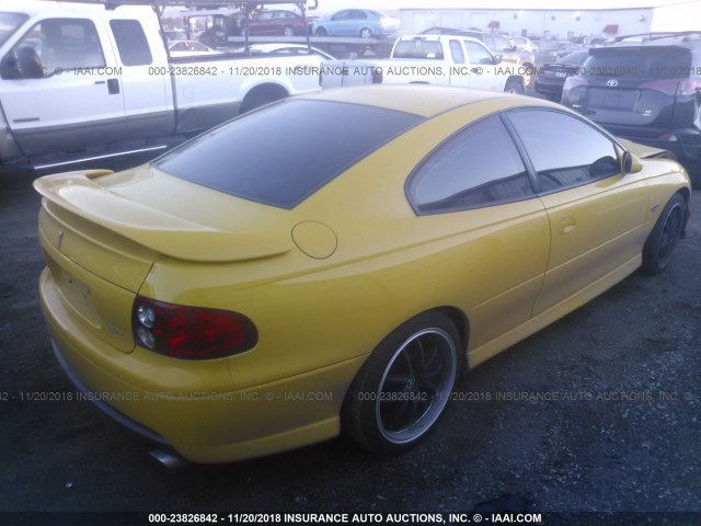 6G2VX12U95L432865 - 2005 PONTIAC GTO YELLOW photo 4