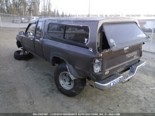 JT4VN13G2K0010036 - 1989 TOYOTA PICKUP 1/2 TON EXTRA LONG WHEELBASE SR5 BROWN photo 3