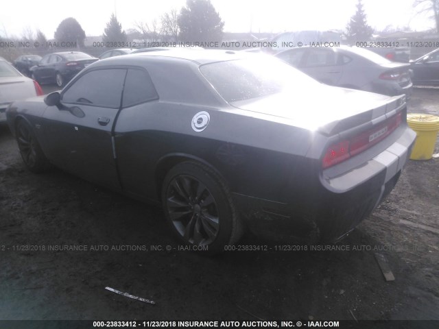 2C3CDYCJ3EH254152 - 2014 DODGE CHALLENGER SRT-8 GRAY photo 3