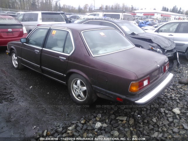 WBAFH8400F0638637 - 1985 BMW 735 I AUTOMATIC MAROON photo 3