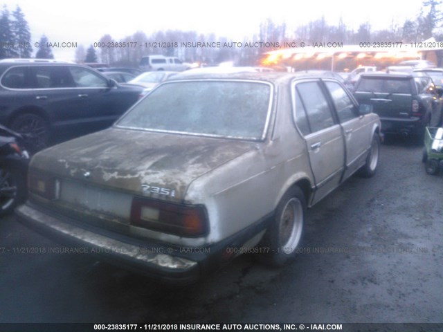 WBAFH8400G0976248 - 1986 BMW 735 I AUTOMATIC GOLD photo 4