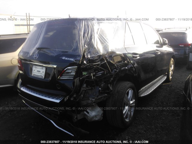 4JGDA5HB7EA357996 - 2014 MERCEDES-BENZ ML 350 4MATIC Dark Blue photo 4